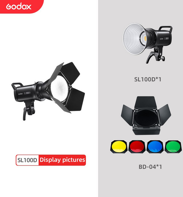 Godox SL100D SL-100D 100W 5600K 화이트 버전 LCD 패널 LED 비디오 라이트 연속 출력 보웬 마운트 스튜디, 02 SL100D Kit 2_01 CHINA, 1개