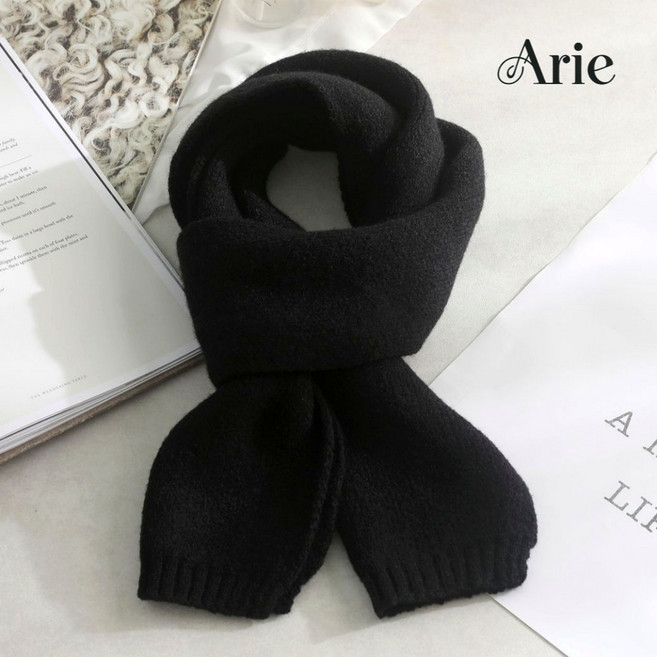 아리에 베이직 감성 니트 목도리 울 머플러