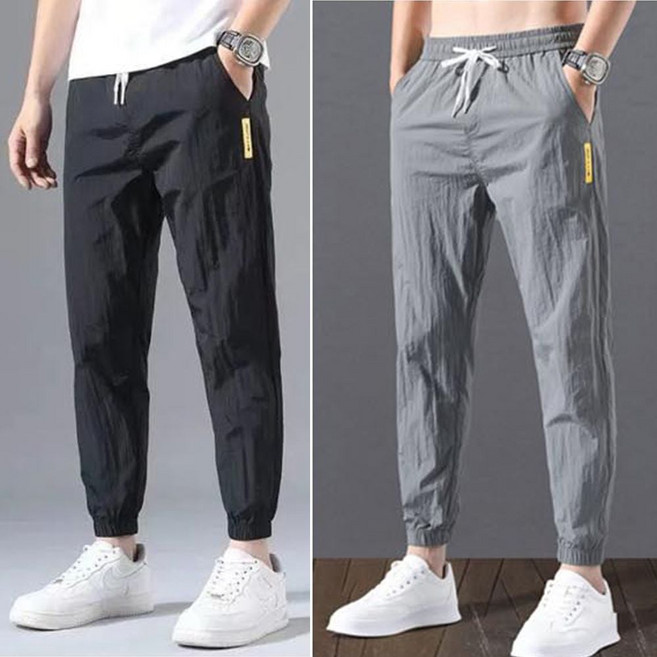 봄 여름 데일리 팬츠 남성 얇은 조거팬츠 밴딩 작업복 ksm+37935wG