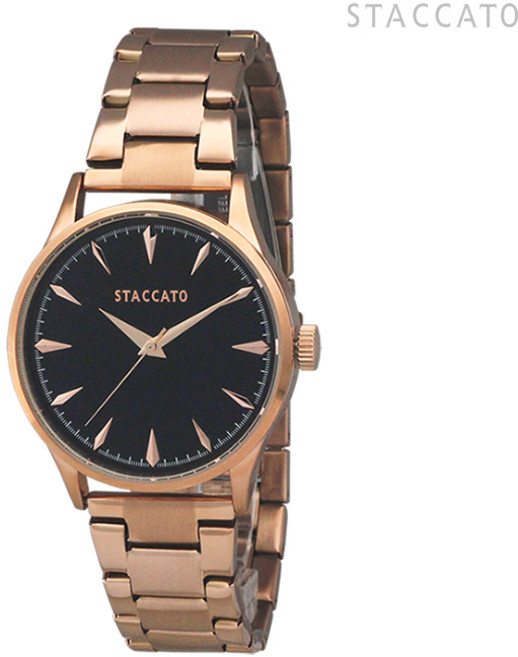 상품 스타카토 여자 손목시계 여자메탈시계 여성용 원형시계 로즈골드 블랙 로즈레드 로즈 로즈블랙 ST-518