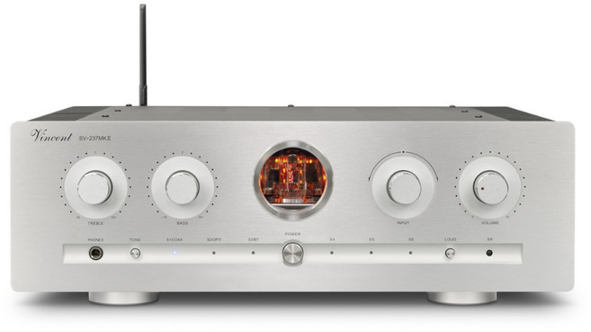 Vincent SV-237MKII 綜合擴大機，真空管與晶體混合設計，支援藍牙連接