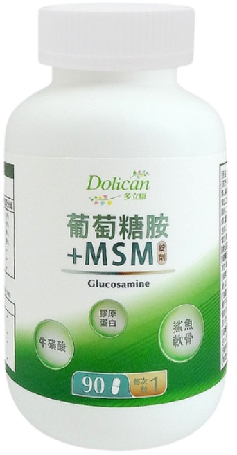 Dolican 多立康 葡萄糖胺+MSM 二代升級版, 1個, 90顆