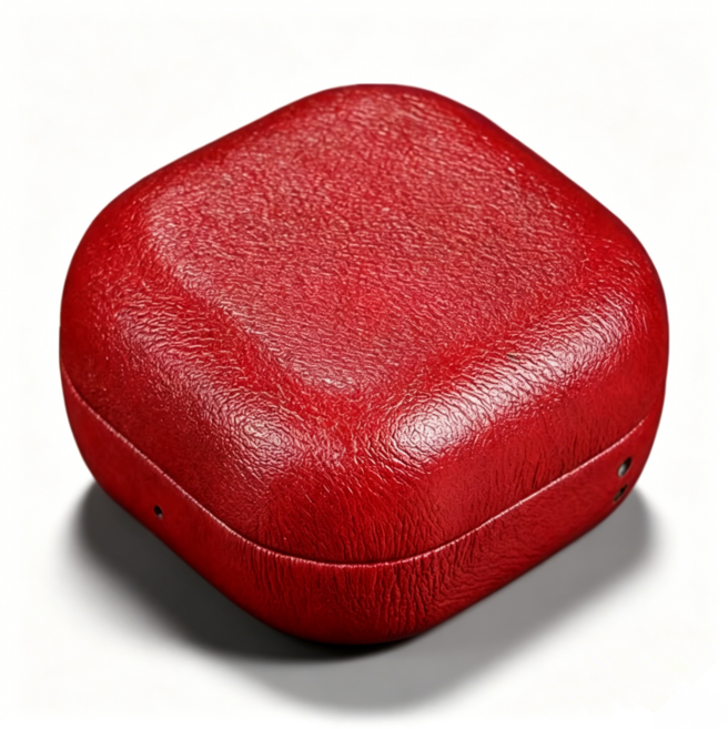 IMCHEN 갤럭시 버즈 4 / 버즈4 프로 가죽 보호 케이스, 빨간색, 1개, 갤럭시 버즈4/버즈4 프로