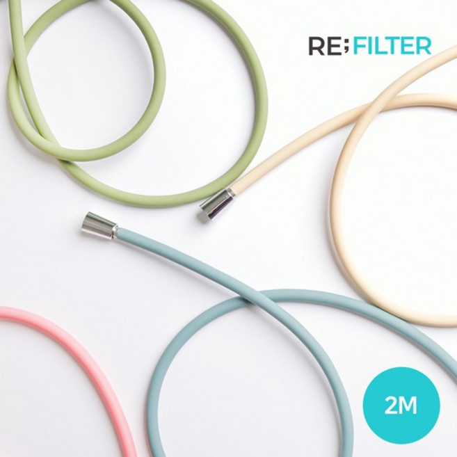 리필터 물때X꼬임방지 항균작용 샤워기호스 2M 닥터피엘 호환, 올리브, 올리브