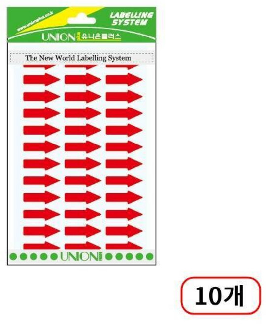 유니온)화살표스티커(603) 7매입/26mm, 적색(M320846) 10개