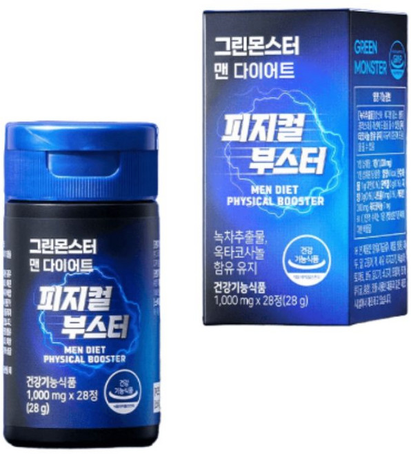 그린몬스터 맨 다이어트 피지컬 부스터 6개 남자다이어트 지구력증진 체지방감소, 28정