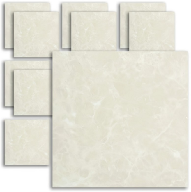 진승교역 정사각 접착식 데코타일, HQ-054 (Marble White), 50개