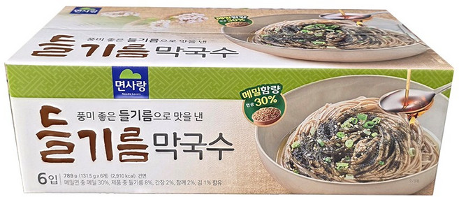 면사랑 들기름 막국수 코스트코, 131.5g, 6개