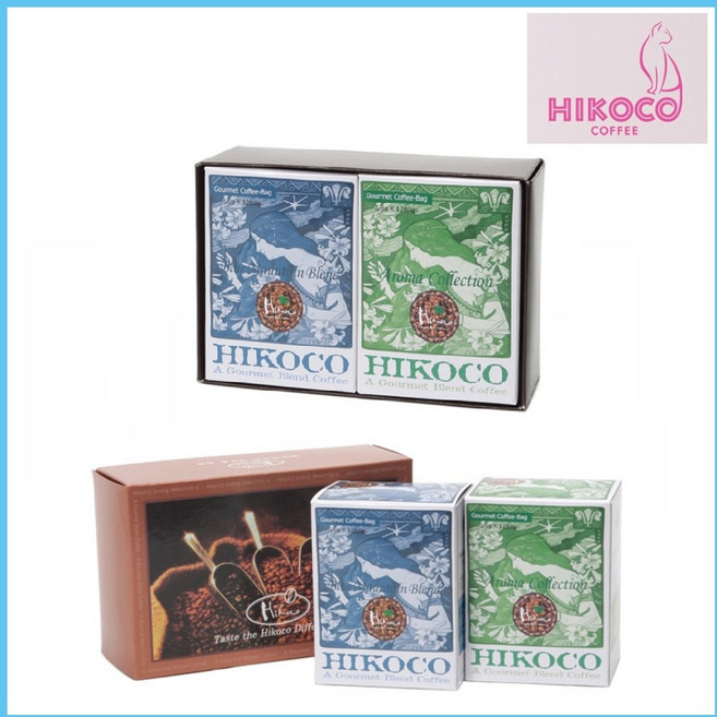 [히코코커피] 프리미엄 아라비카 원두 100% 원두커피 티백 2종 선물세트 2호 (총24입)
