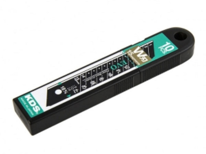 컷터칼날 KDS 18MM 커터칼날 LB-10BWZ 흑강날 10매입, 흑색, 10개