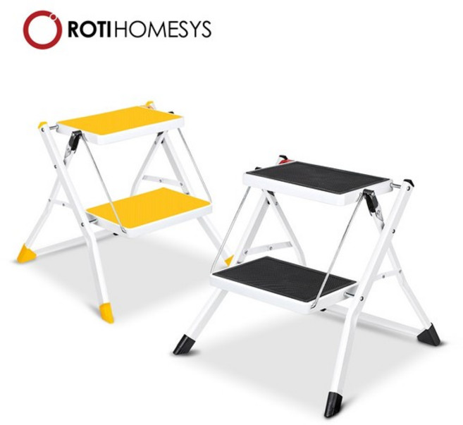 접이식 발판 사다리 2단, 화이트블랙