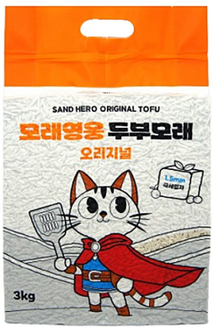 스탠바이미 모래영웅 두부모래 오리지널 8L 고양이 응고형모래, 3개