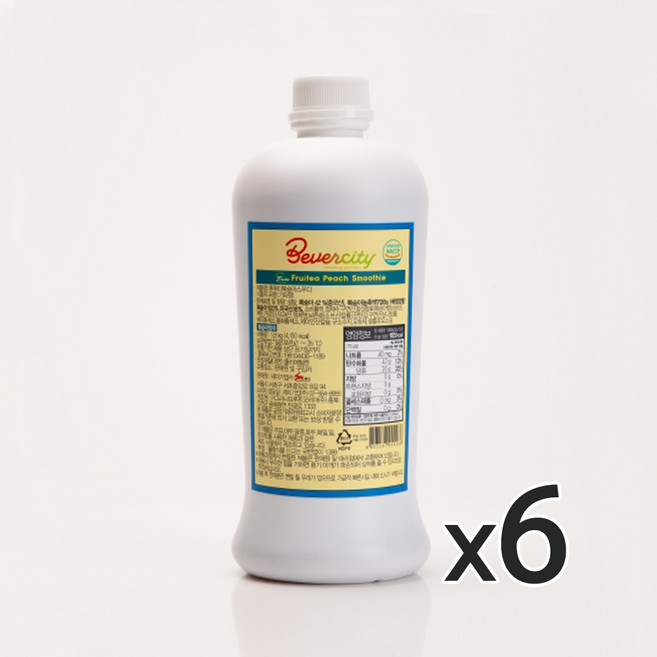 베버시티 세미 후르츠 복숭아 스무디, 6개, 1.8kg