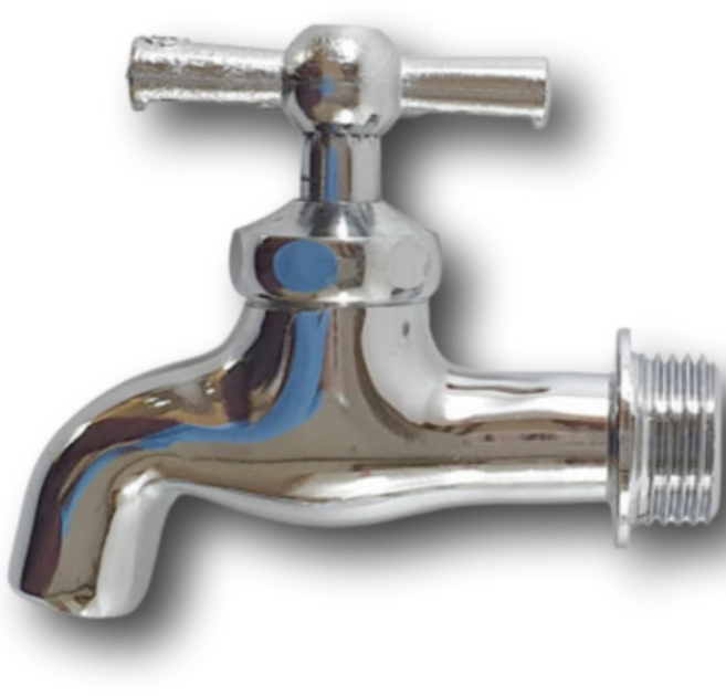 국산 일자핸들 막꼭지 수도꼭지 가로꼭지 15A, 1개