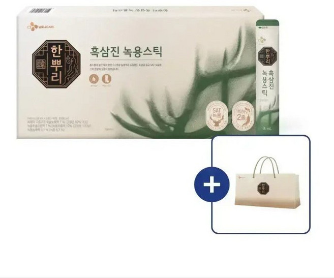 CJ 한뿌리 흑삼진 녹용스틱, 30개, 8ml