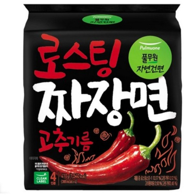 풀무원 고추기름 로스팅 짜장면, 4개