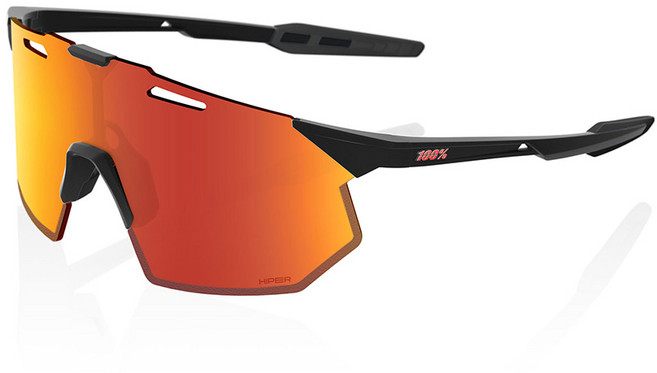 100% 백퍼센트 하이퍼크래프트 SQ 소프트 텍트 블랙 - 하이퍼 레드 멀티레이어 미러 렌즈 / 스포츠 선글라스 고글, 1개