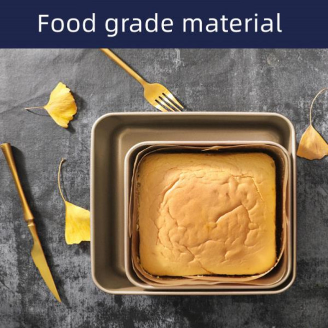 스텐 밧드 탄소강 케이크 몰드 사각 피자 팬 두꺼운 논스틱 베이킹 트레이 스노우 스프 도구 빵 6 인치 7 8, 1개