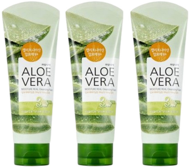 과일나라 알로에베라 모이스처 클렌징폼, 3개, 150ml