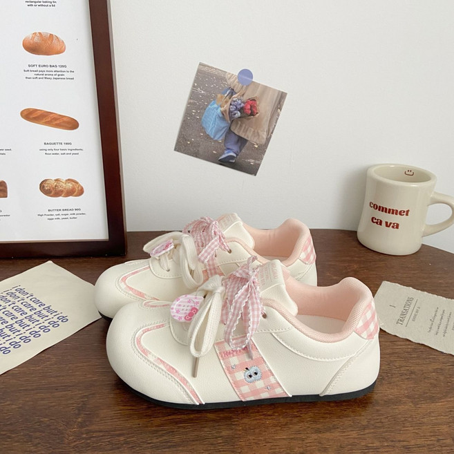 芭蕾風女童休閒德訓鞋，韓版百搭輕便軟底小白鞋, 1個, jeep少女粉/收藏加購優先發28碼內長17.3cm