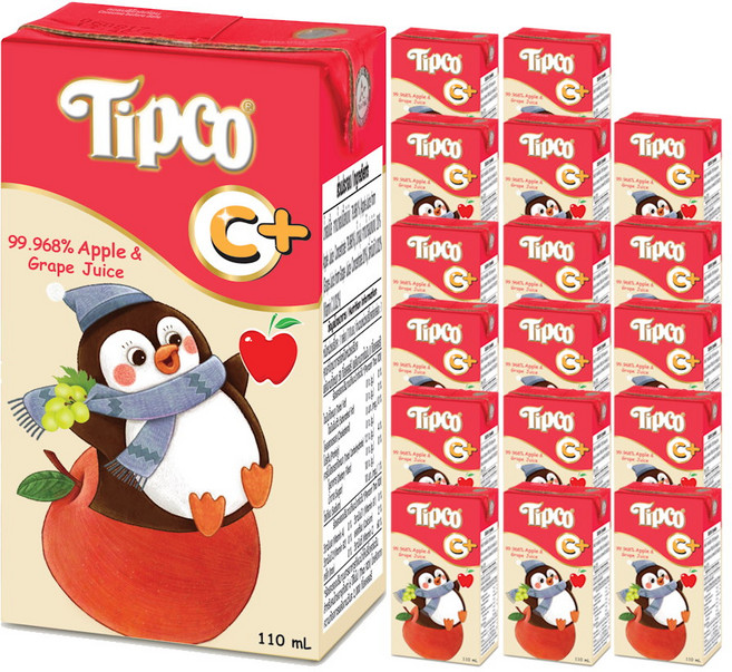 팁코 애플 그레이프 주스, 110ml, 18개