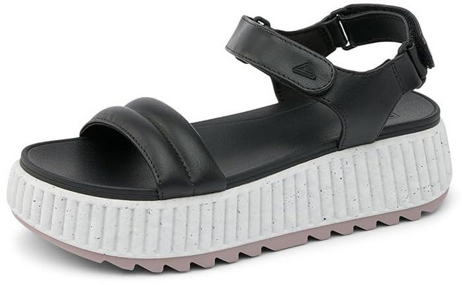 REEF Vista Higher Raya Womens Sandal Black-White 8