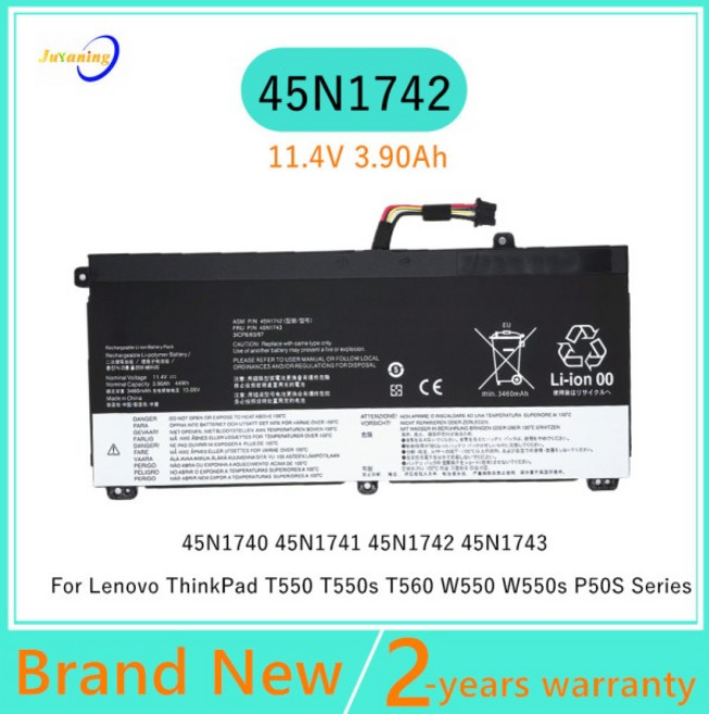 11.4V 3.90Ah 노트북 배터리 레노버 씽크패드 T550 P50S 45N1740 00NY639