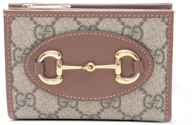 구찌 중고 2016-2025 GG 수프림 홀스빗 1955 카드 케이스 스몰 지갑