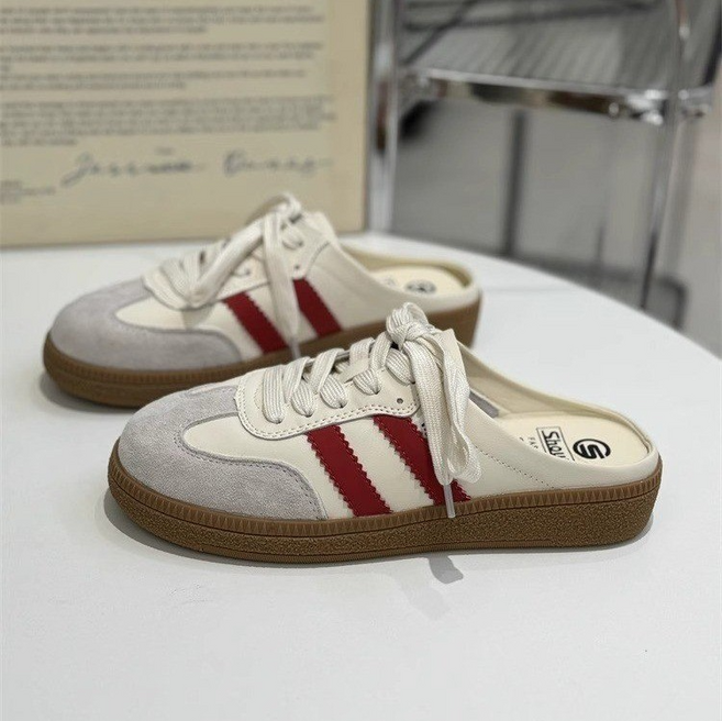 여름 여성 데일리 세미 슬리퍼 슬립온 운동화 캐주얼 빅사이즈 여성 샌들