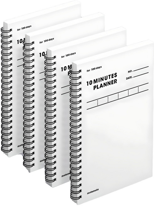 모트모트 텐미닛 플래너 100 DAYS, 화이트, 4개