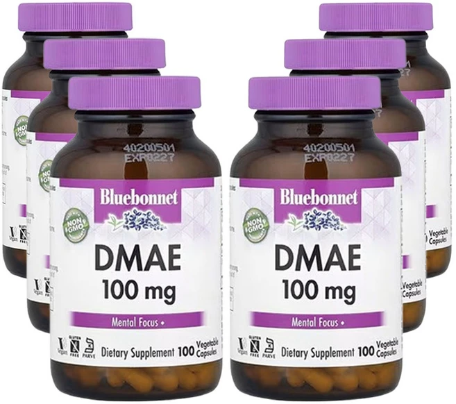 블루보넷 뉴트리션 DMAE 100mg 베지 캡슐 100정, 6개 - 쿠팡