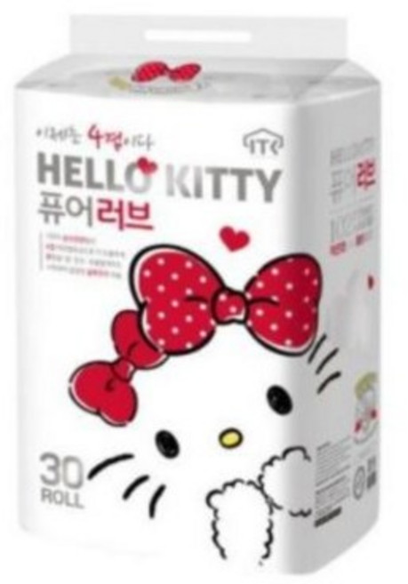 헬로키티 퓨어러브 4겹 롤화장지 20m