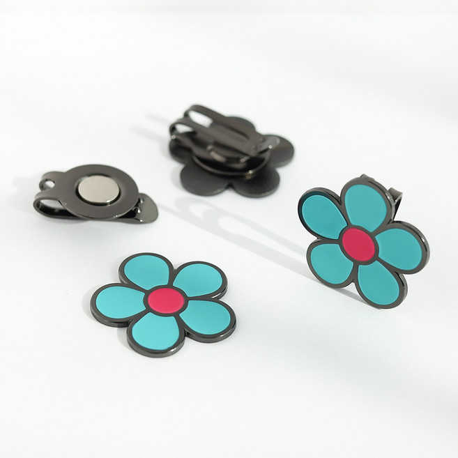 unplug 데이지 골프 볼마크 자석클립, GREEN, 1개