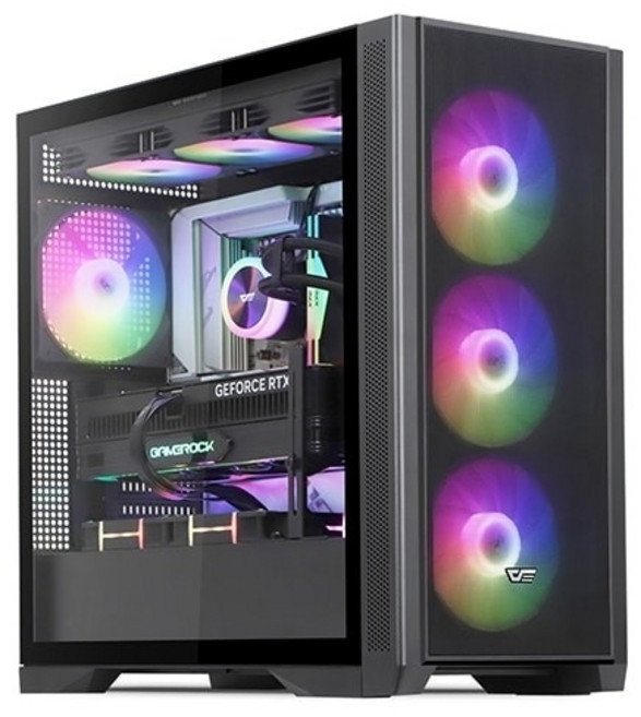 DARKFLASH DARKFLASH DF4100 MESH ARGB BTF 블랙 (빅타워), 1개