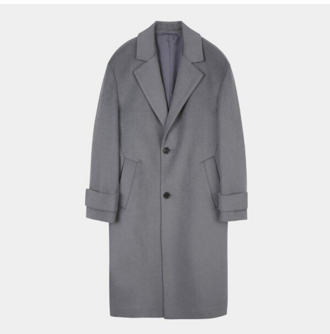 크리스크리스티 크리스크리스티 싱글2버튼 세미오버 코트_GREYISH BLUE / KKMELWWSG02