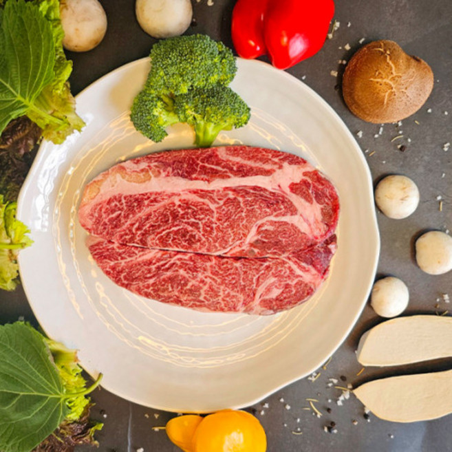 살치살 꽃등심 한우 1++ 9등급 거세 200g(구이 스테이크용), 1개, 200g