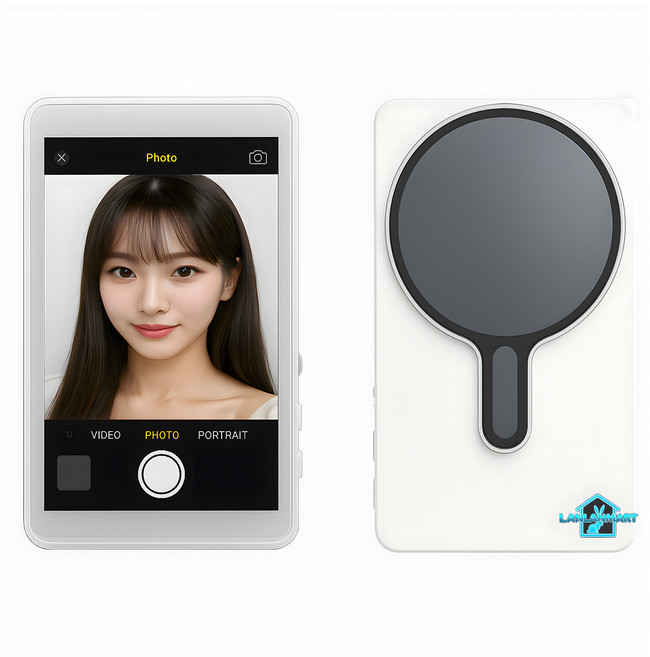 후면 모니터 셀카 맥세이프 스크린 촬영 미러링 사용 브이로그, 화이트, 1개