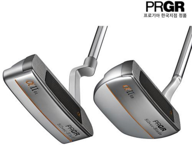 PRGR 실버 블레이드 알파2 블레이드형 말렛형 퍼터, [길이] 반달형 33인치, 길이 : 반달형 33인치