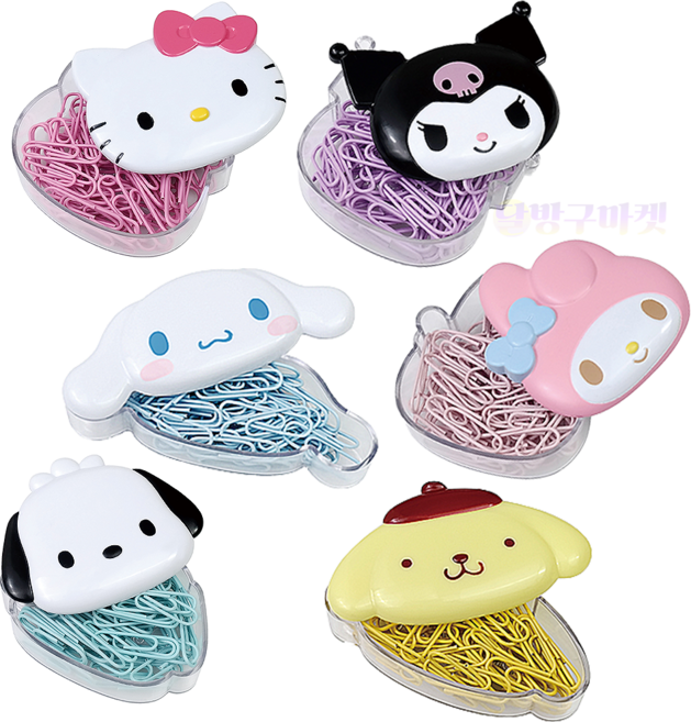 달방구마켓 산리오 캐릭터 컬러클립 시나모롤/헬로키티/쿠로미/마이멜로디/폼폼푸린/포차코 색상선택, 폼폼푸린 PPPP