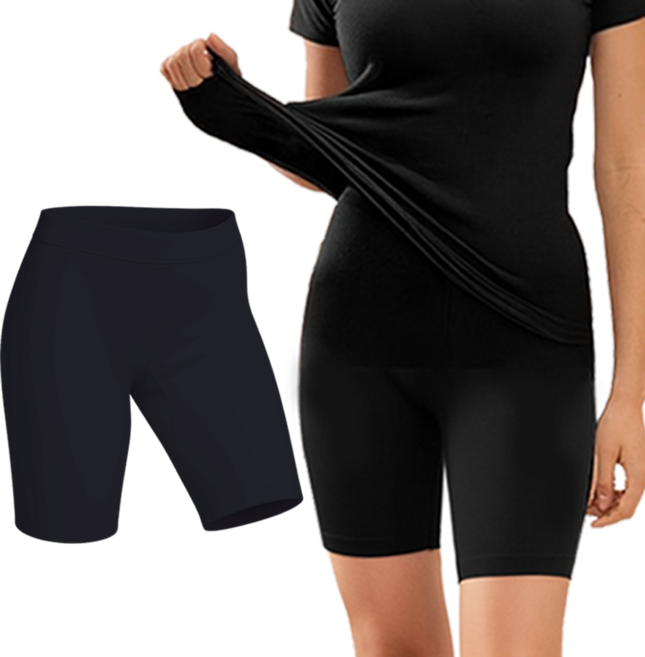 스포코지 겨울 여자 기모 히트텍 발열 민소매 나시 반팔 티 셔츠 런닝 반바지 내의 티 셔츠 보온 심리스 내복