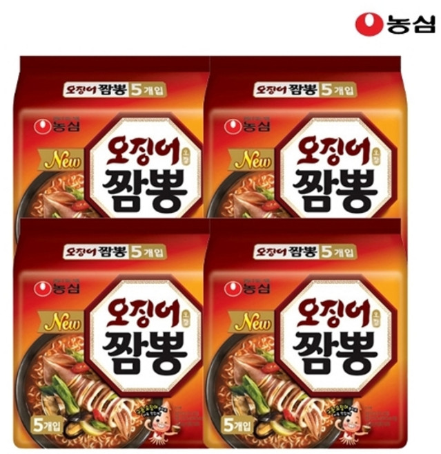 농심 오징어짬뽕 124g x 20봉, 20개