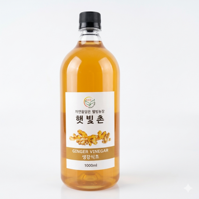 무방부제 자연발효 수제과일 생강식초, 2개, 1L