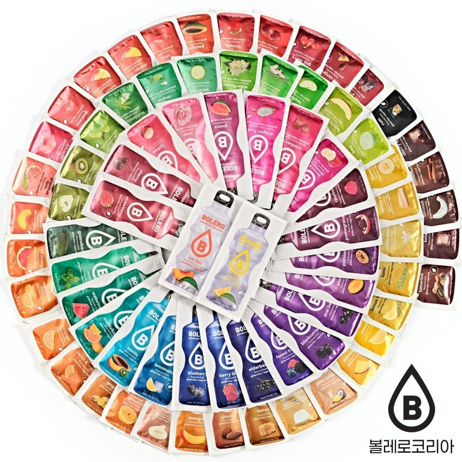 볼레로음료 2kcal 무설탕 과일워터 아이스티 20가지 맛 (생수 1.5리터용 9g), 12가지맛 믹스 2, 1박스, 12개입