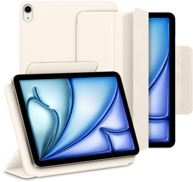 뷰씨 폴리오 커버형 케이스, 바닐라크림, 1개