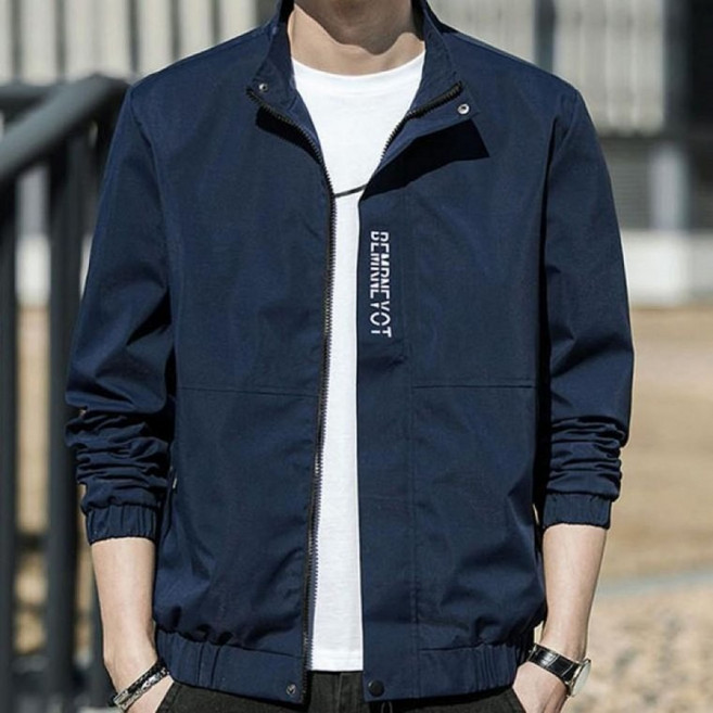 [생활의힘]블루종 가벼운 스타일 바람막이 윈드 자켓 커플 점퍼