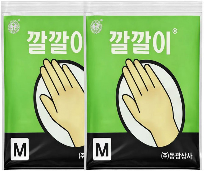 오라이브 동광상사 깔깔이 라텍스 미용장갑 중형 M, 2개, 아이보리