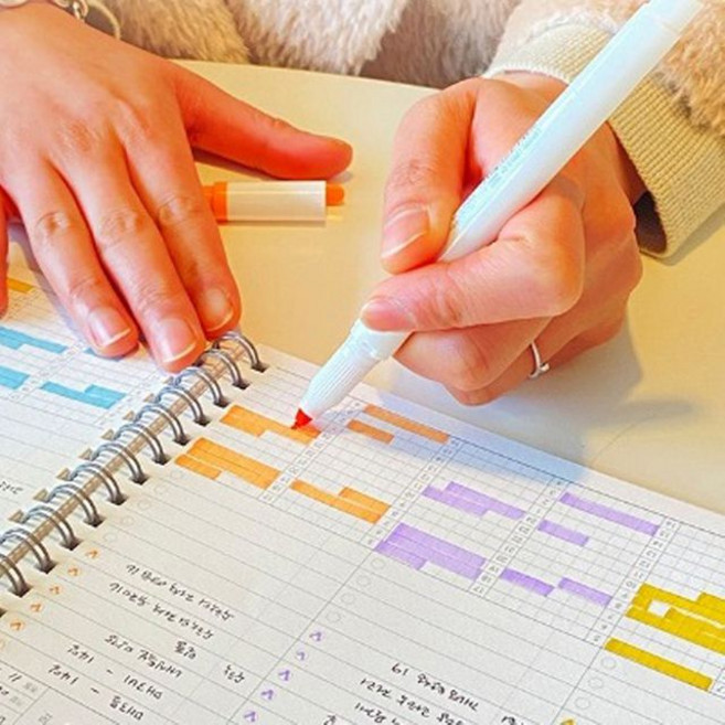 학생스터디플래너 2P 와이드 6개월 스케줄러 다이어리 플래너다이어리 위클리플래너 주간플래너 2022년다이어리 2022년스케줄러 2022다이어리 주간다이어리 위클리다이어리 일상기록장, 그레이