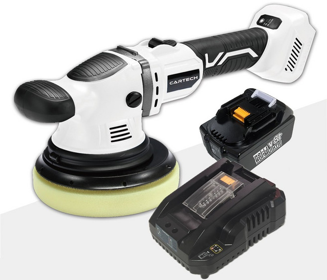 카테크 18V BLDC 엔트리 차량용 무선 광택기 CT-730, 기본구성+4A배터리1P+충전기