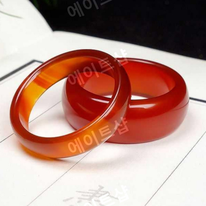 천연 홍옥반지 마노 옥반지 옥가락지 원석반지