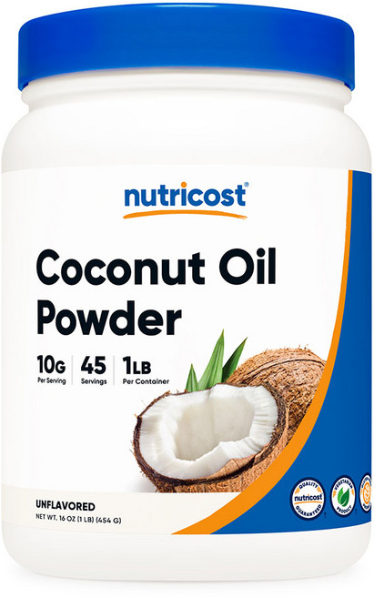 뉴트리코스트 코코넛 오일 파우더 1lb 무맛 1병, 1개, 454g